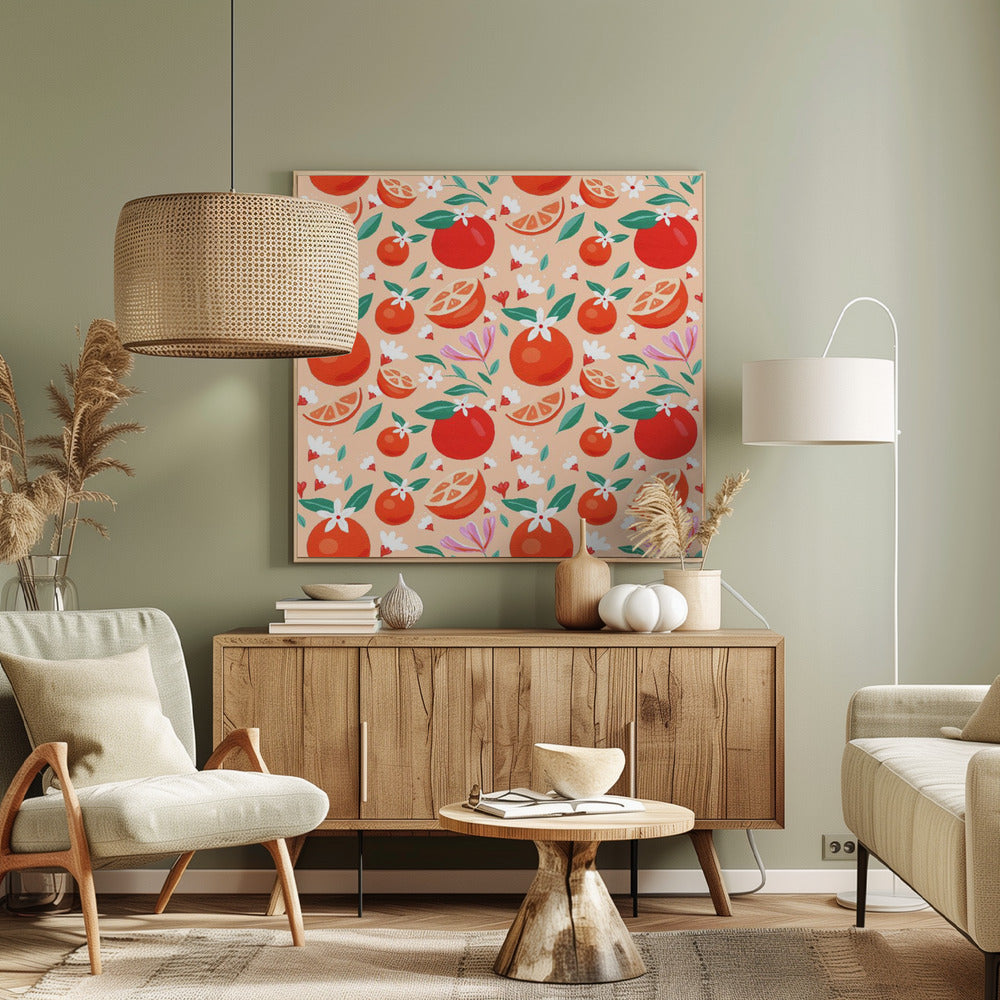 Citruspatroon | Canvas