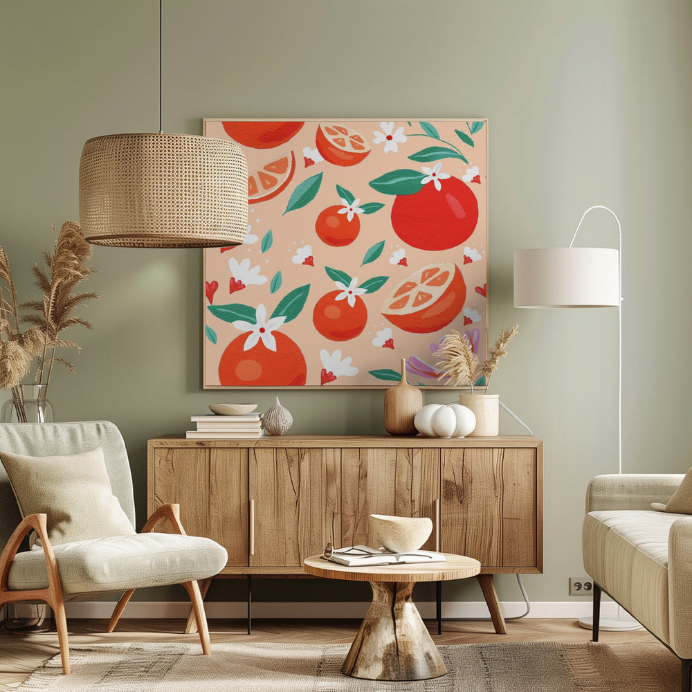 Citruspatroon | Canvas
