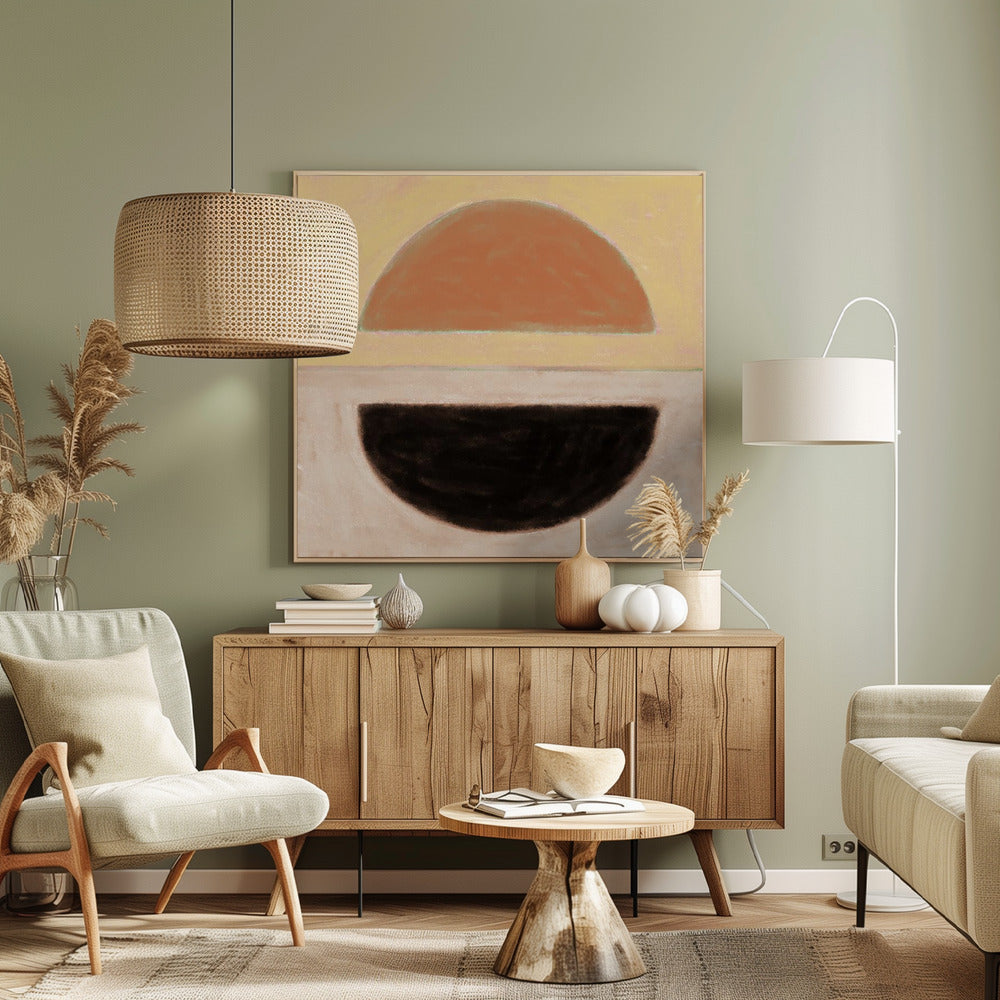Abstracte halve cirkels | Canvas