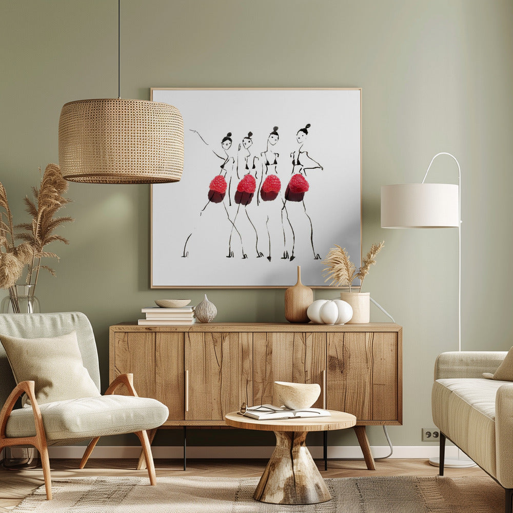 Frambozen op parade | Canvas