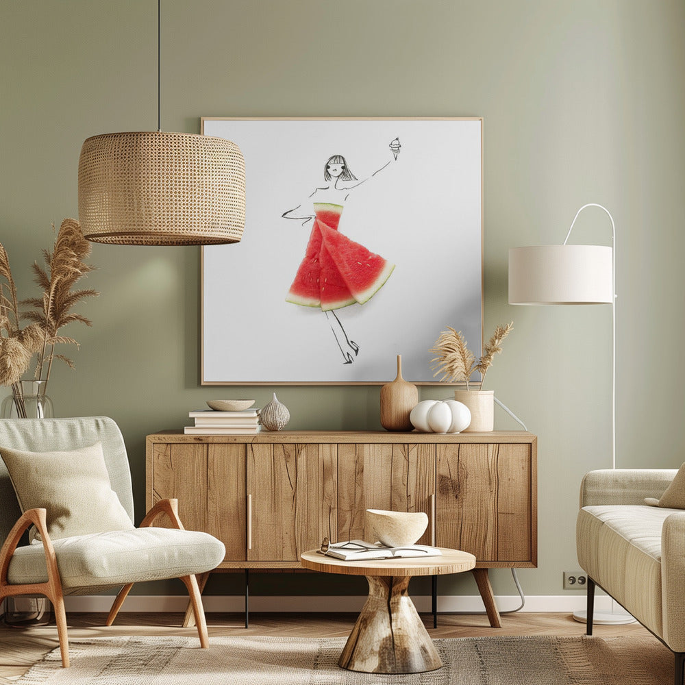 Watermeloen Salut | Canvas