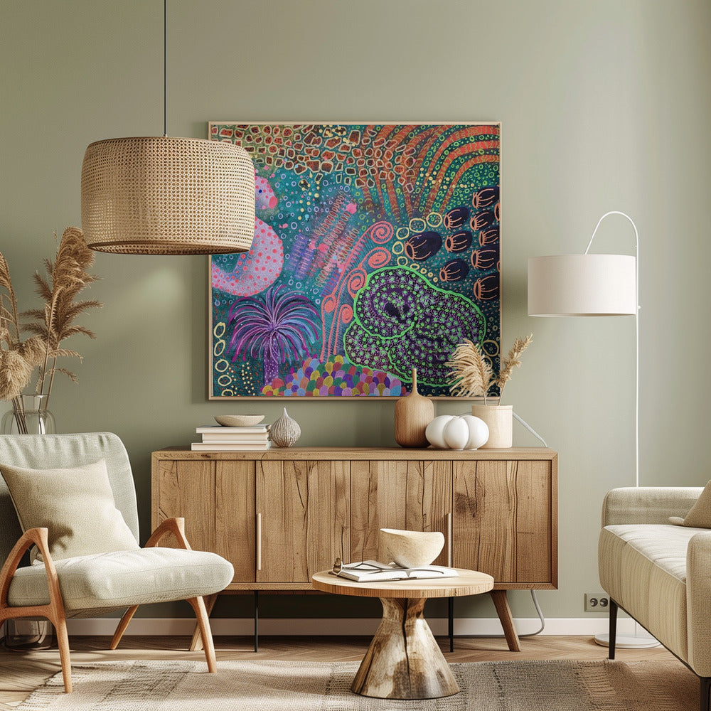 Zeepaardje in het regenwoud in de zee 2 | Canvas