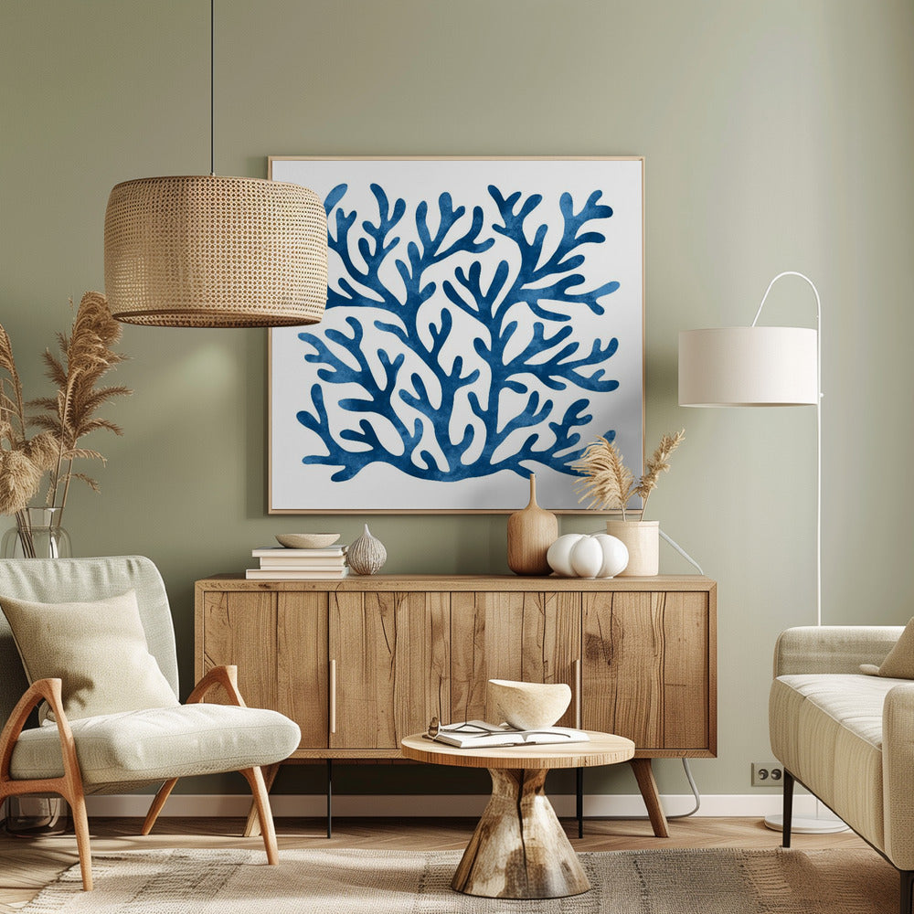 Koraal Vierkant II | Canvas