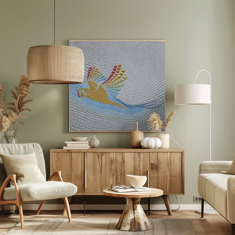 Regenboogpapegaai Vlucht | Canvas