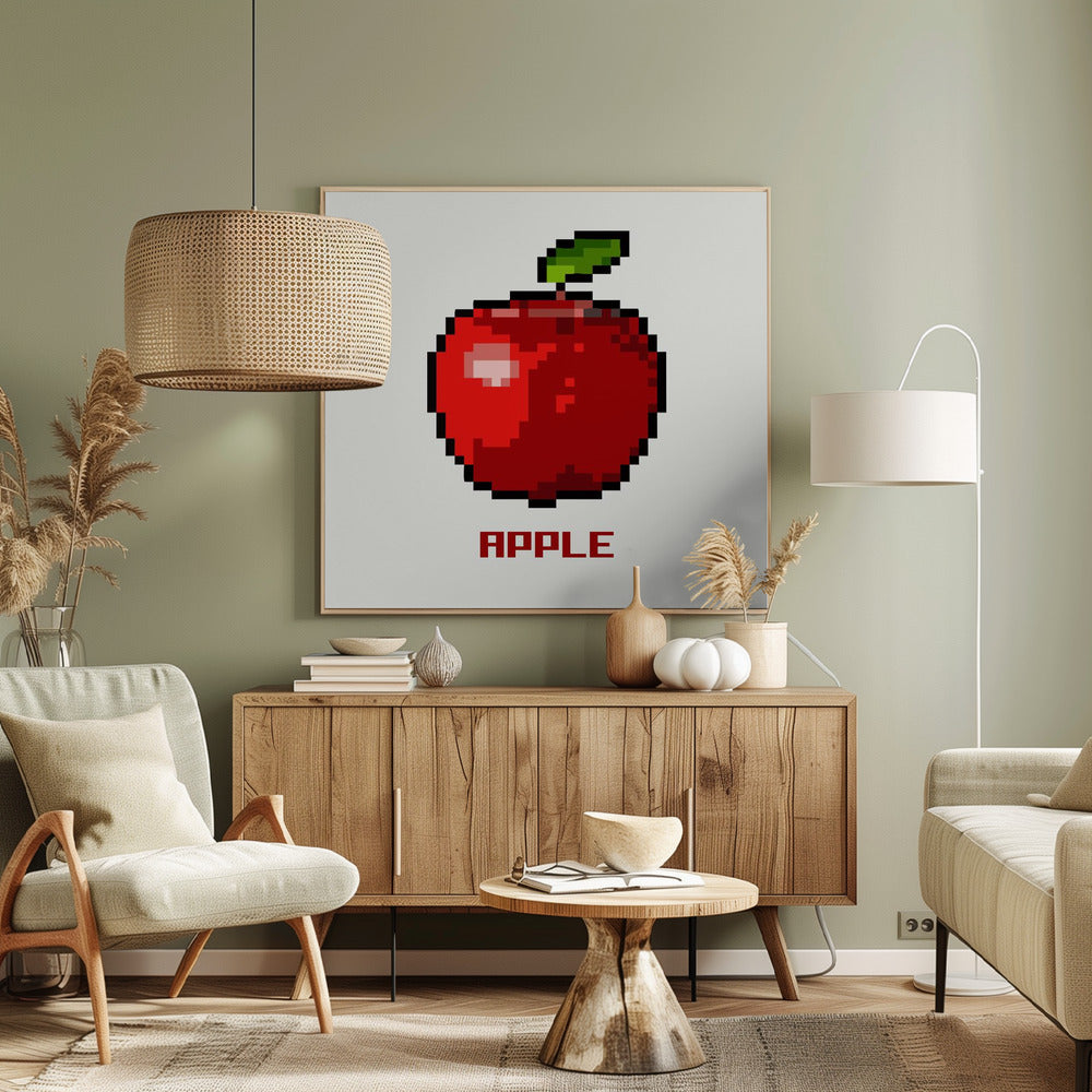 Pixel Fruit - Appel | Canvas