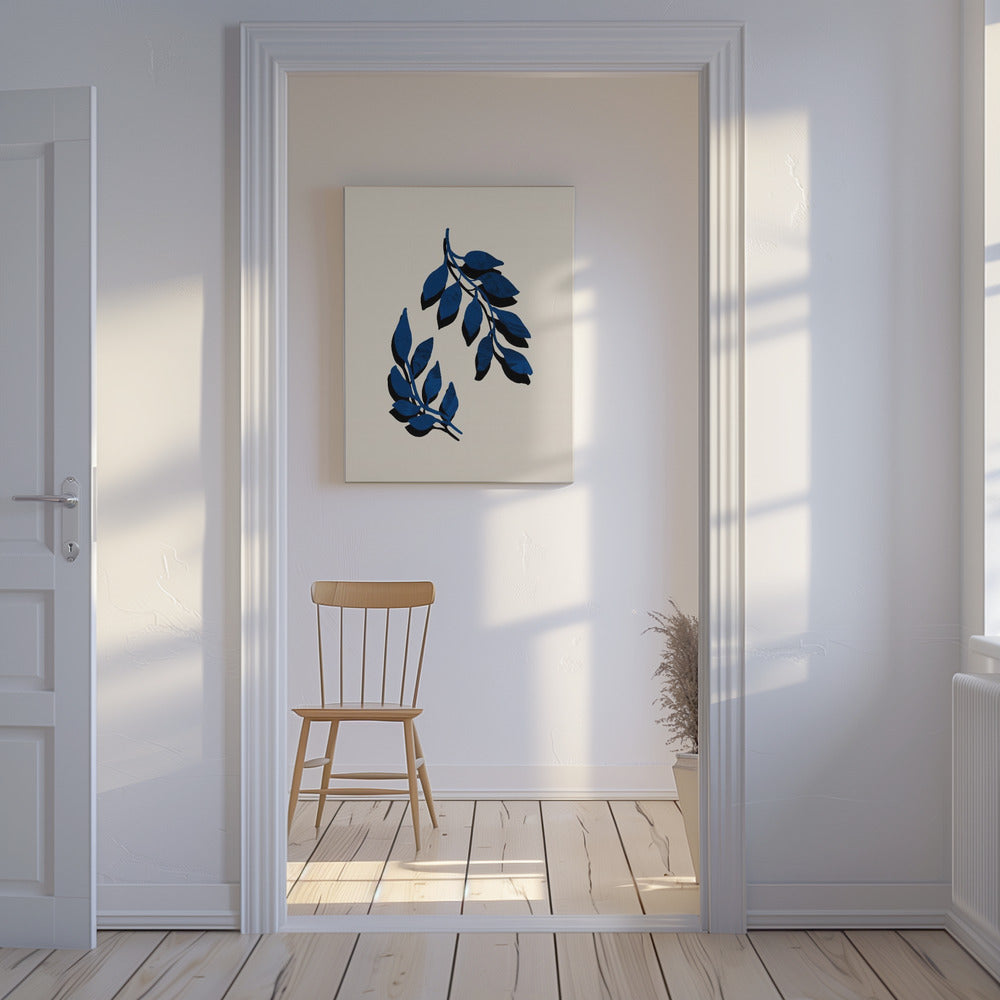 Blauwe takjespenseel | Canvas