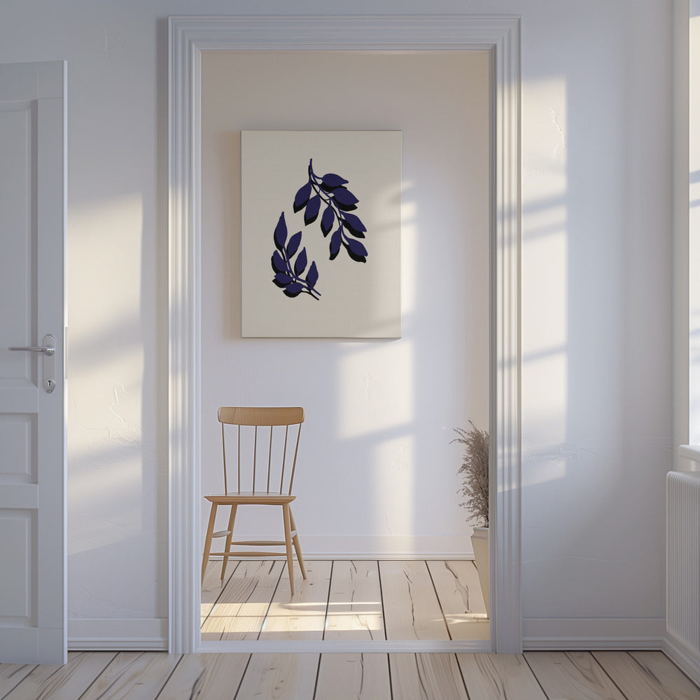 Blauwe twijgen | Canvas