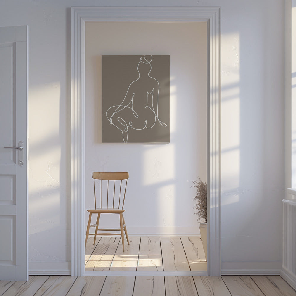 Zittend 02 | Canvas