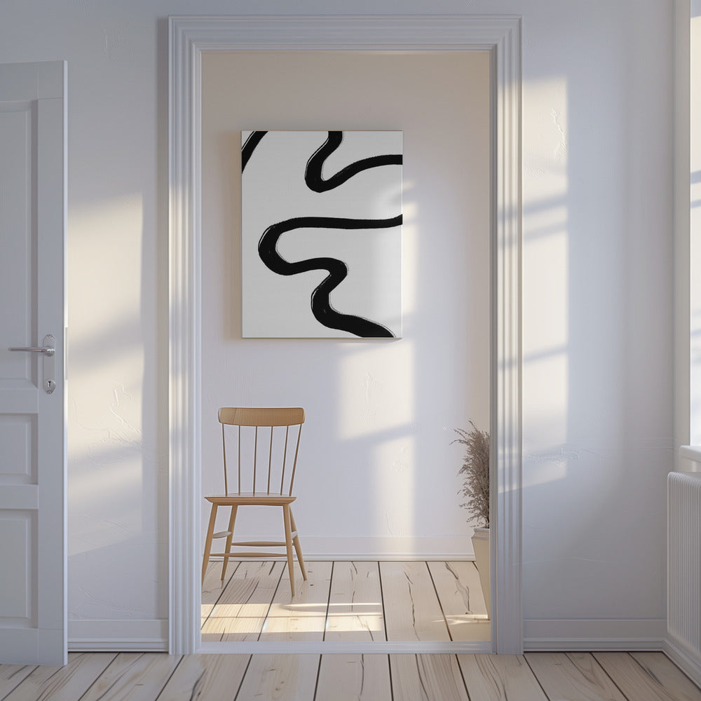 Weg Zwart | Canvas