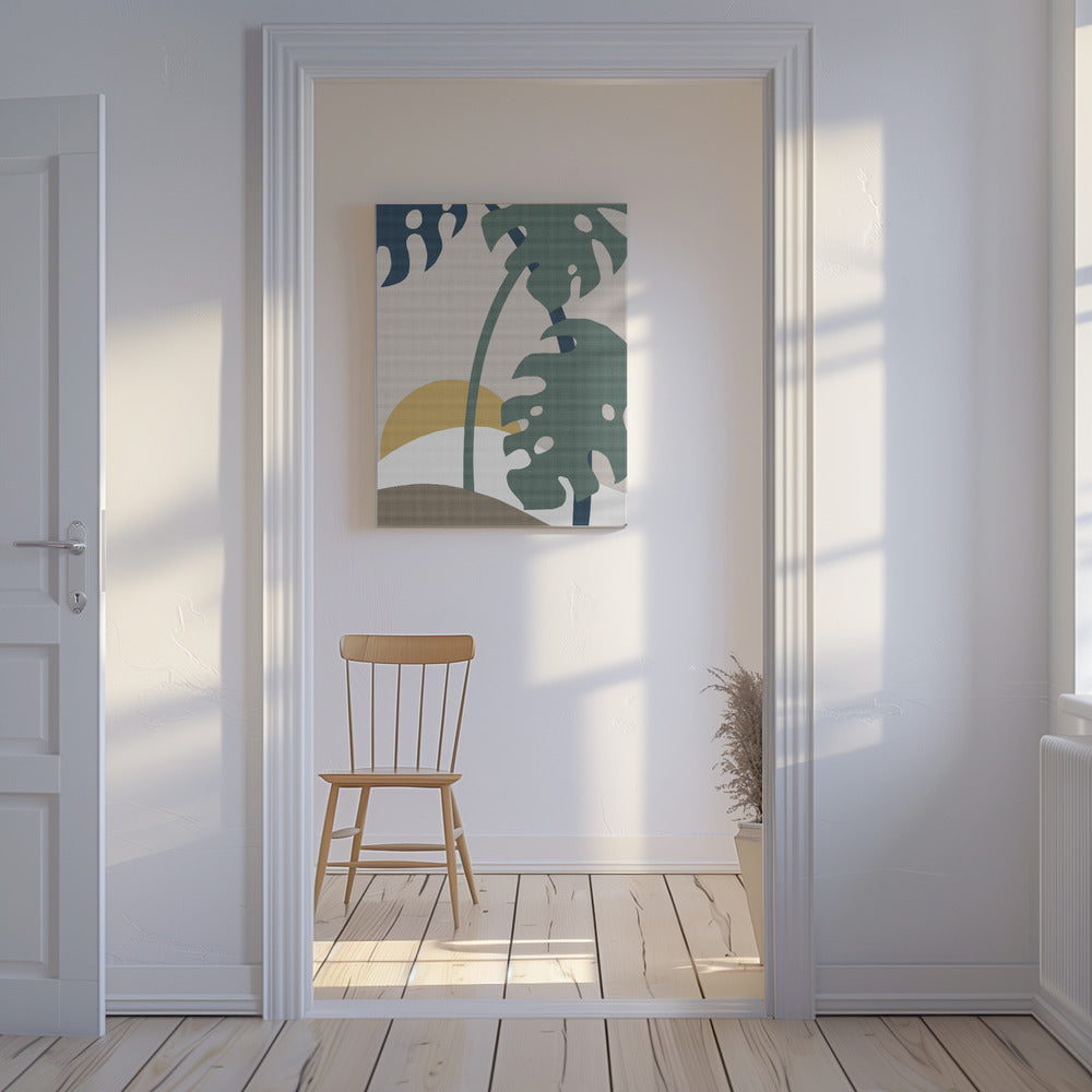 Monstera Uitsnede 02 | Canvas