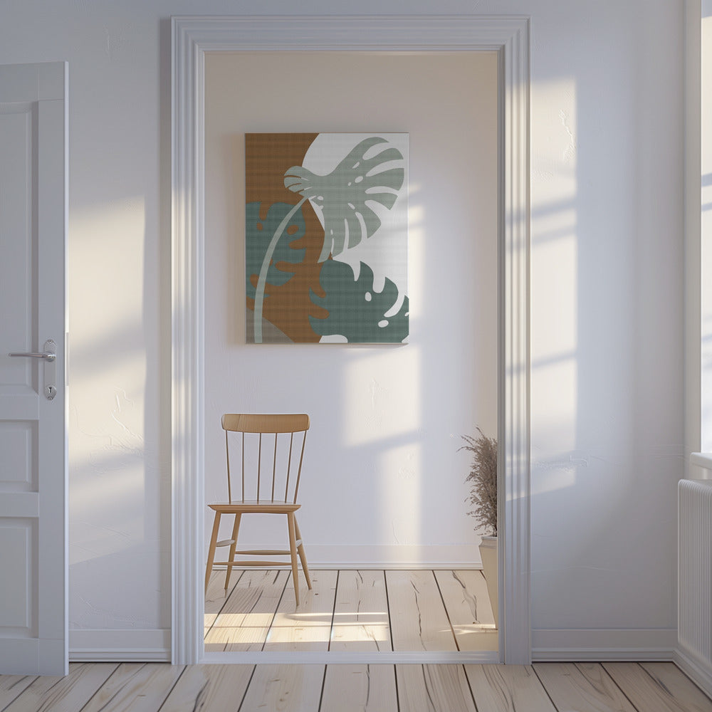 Monstera Uitsnede 03 | Canvas