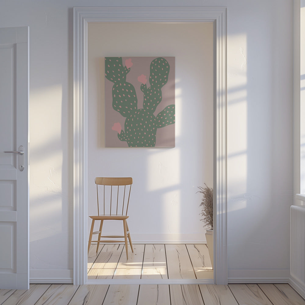 Groene Cactus | Canvas