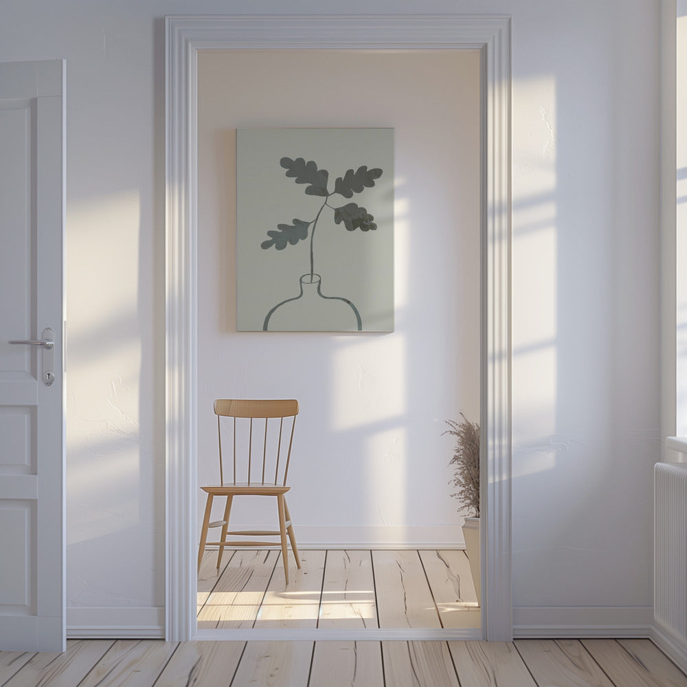 Groene Eikenplant | Canvas