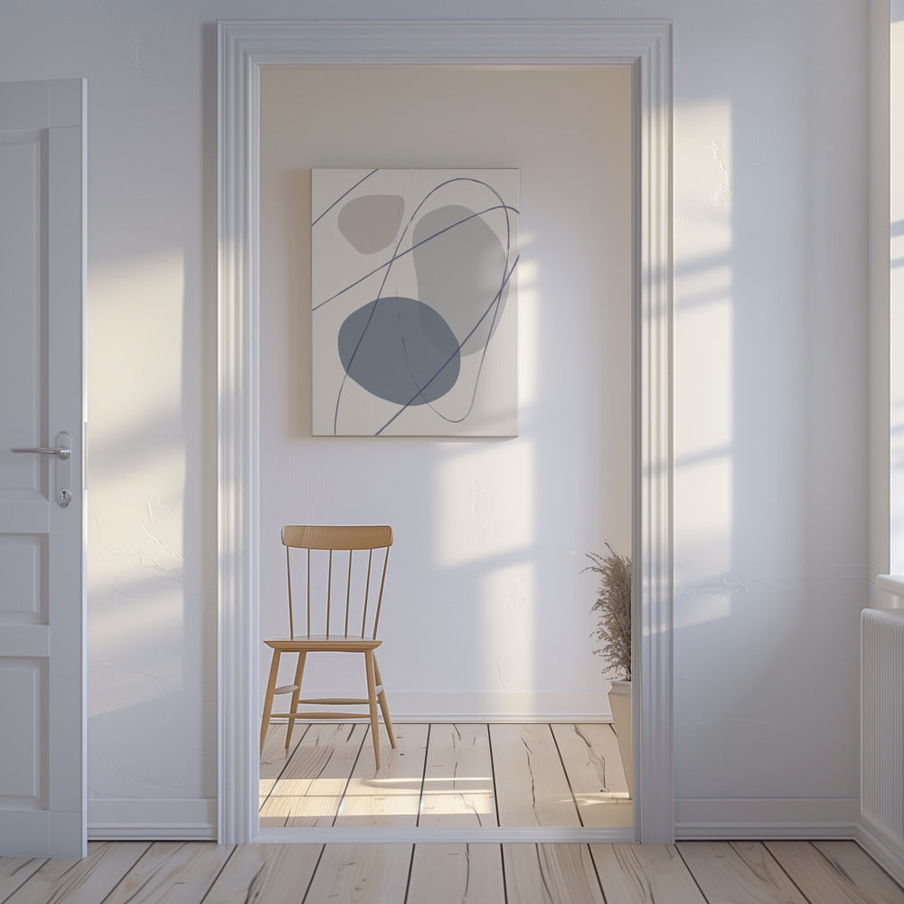 Nieuwe Vormen Blauw Nr. 2 | Canvas