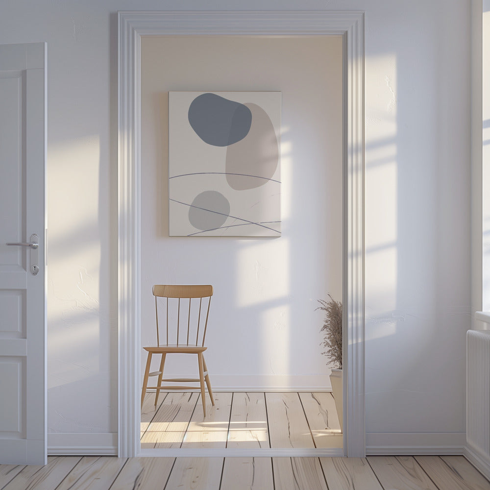 Nieuwe Vormen Blauw Nr. 3 | Canvas