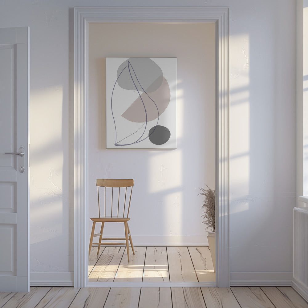Nieuwe vormen Beige 01 | Canvas