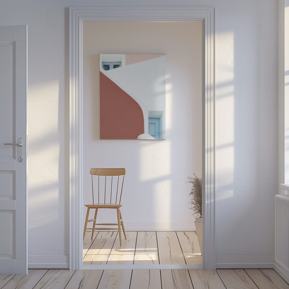 pastelroze en blauw | Canvas