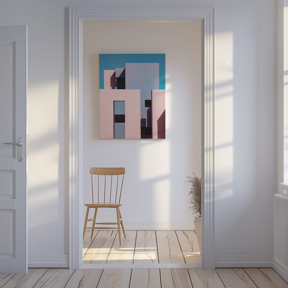 Muurschildering Rood #1 | Canvas