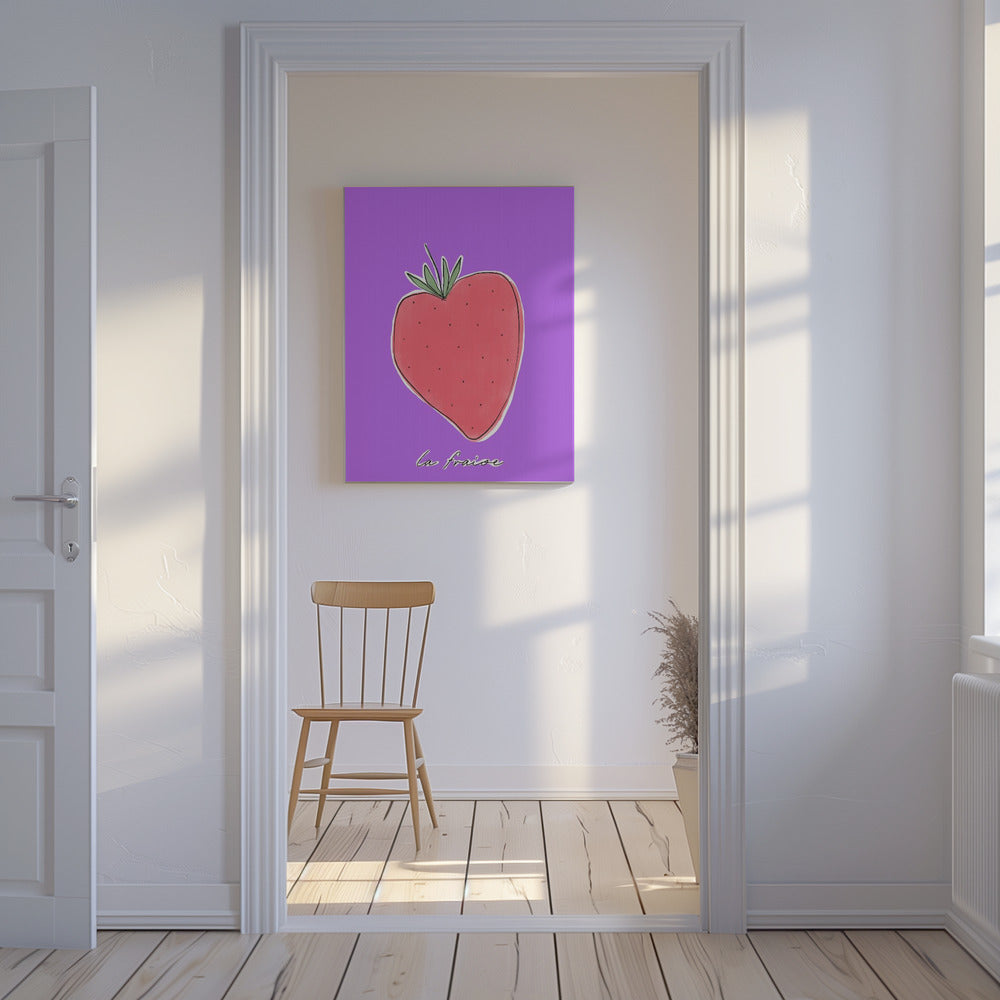 Gestileerde Aardbeiengenot | Canvas