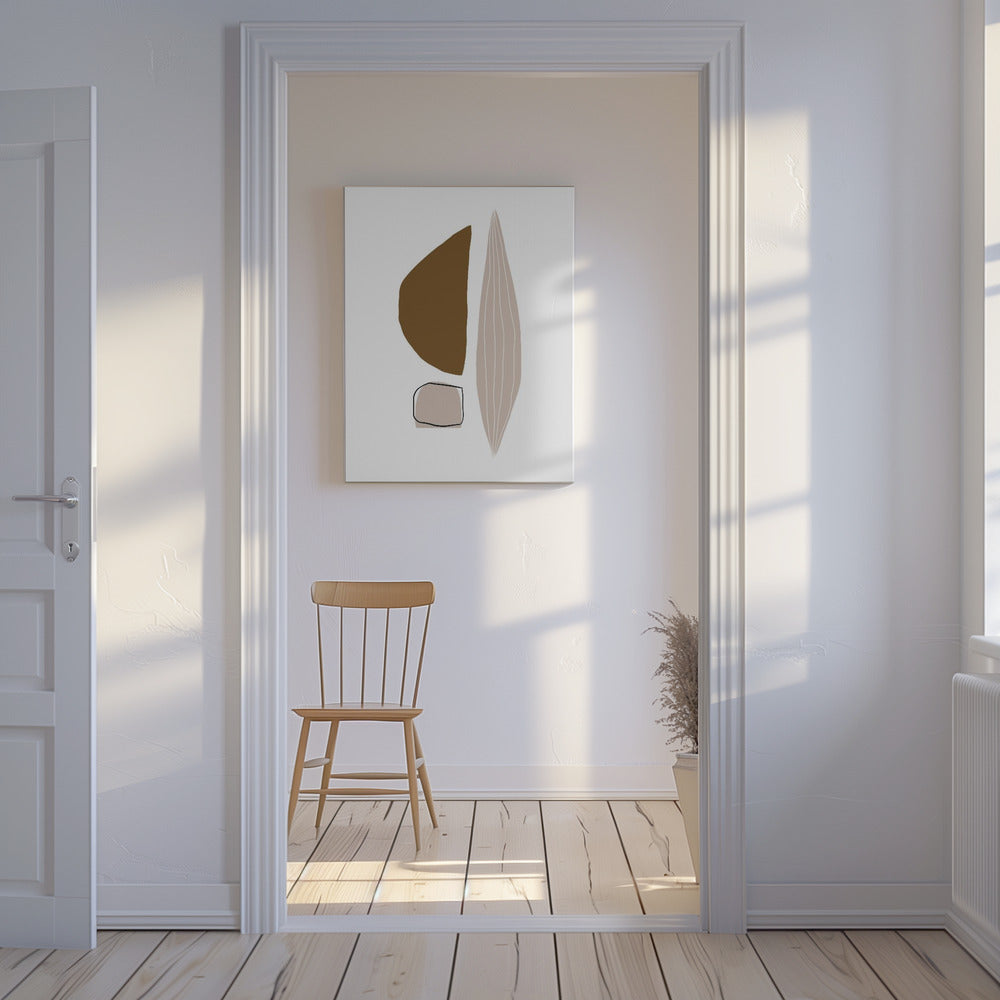 Geometrische vormen in aardse tinten | Canvas