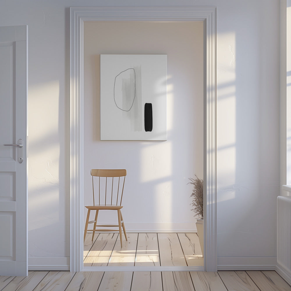 Monochrome elementen | Canvas