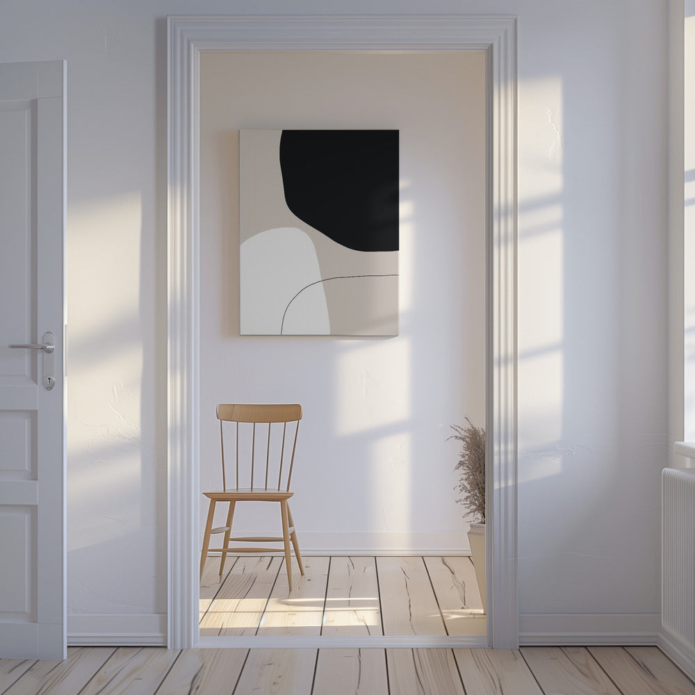 Monochrome vormen | Canvas