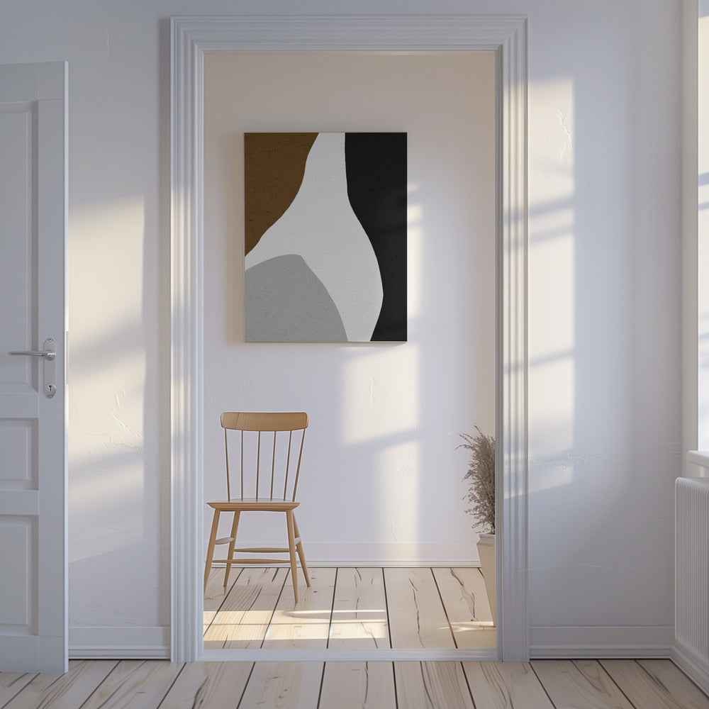 Organische vormen en een minimalistisch kleurenpalet | Canvas