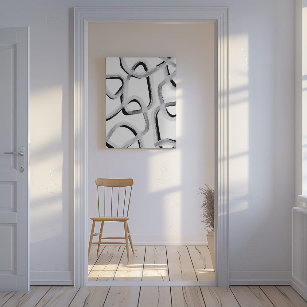 Chaotische Lijnen Dans | Canvas