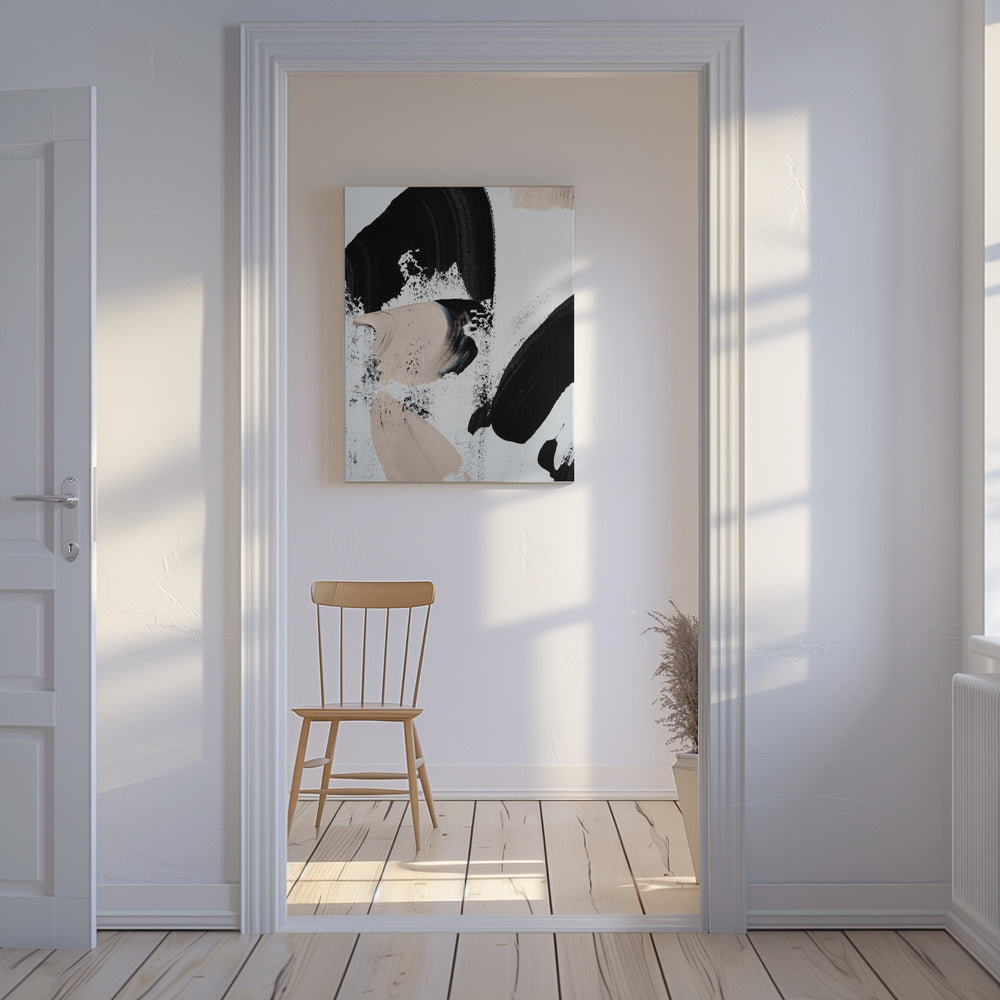 Zwart en naakt | Canvas
