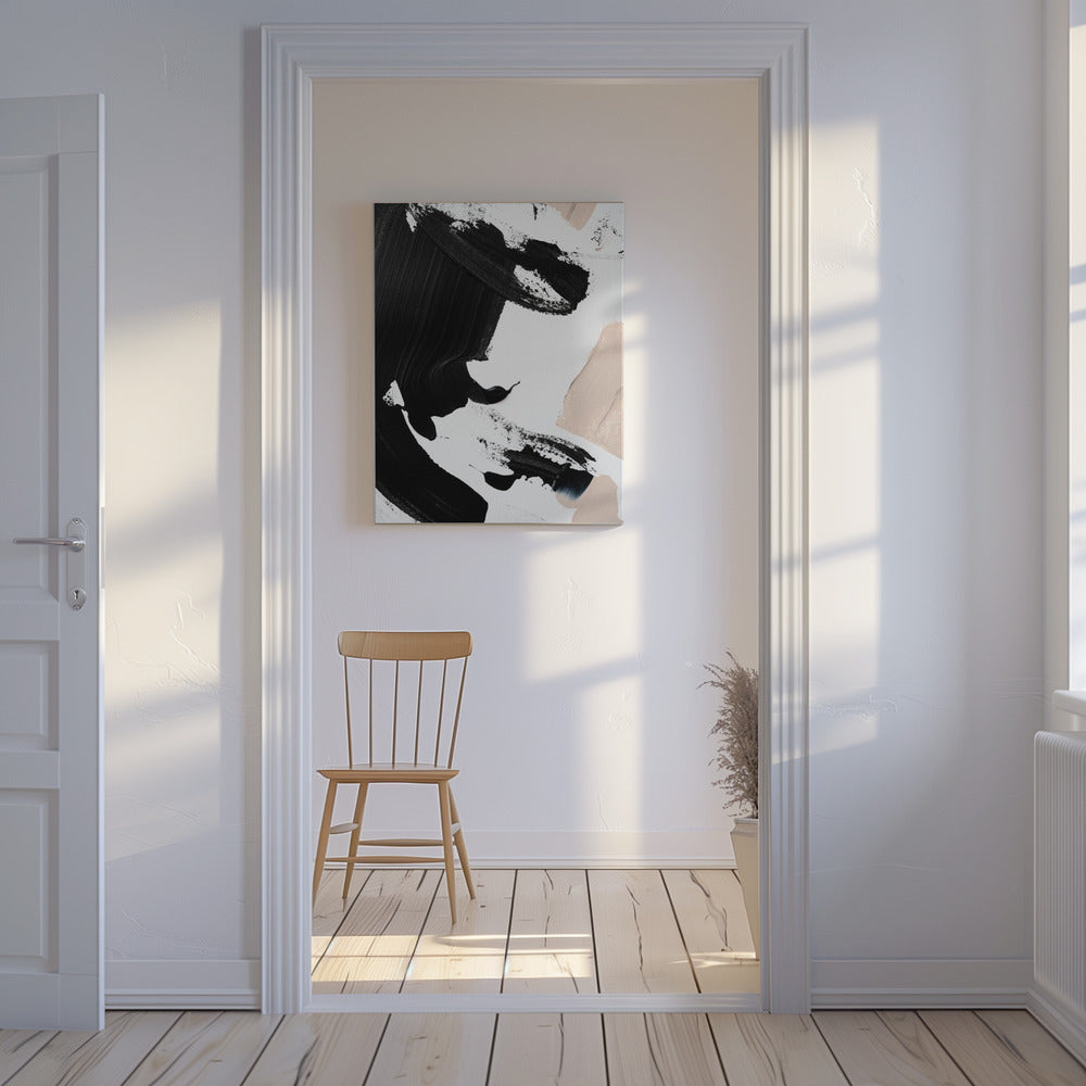 Zwart en naakt | Canvas