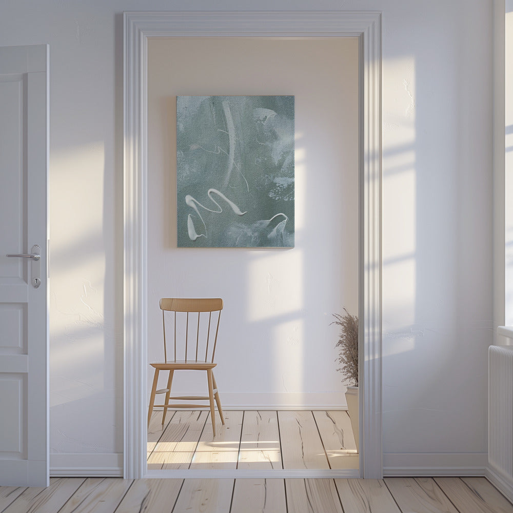 Green and White Acrylic | Canvas