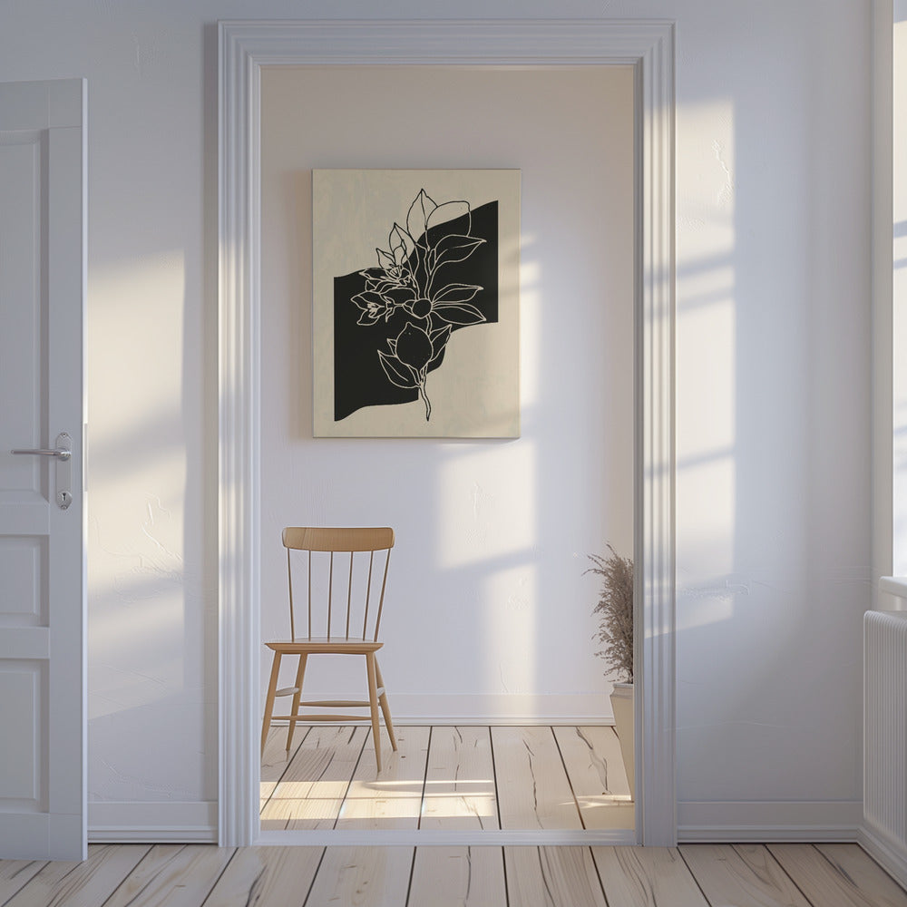 Abstracte bloem 4 | Canvas