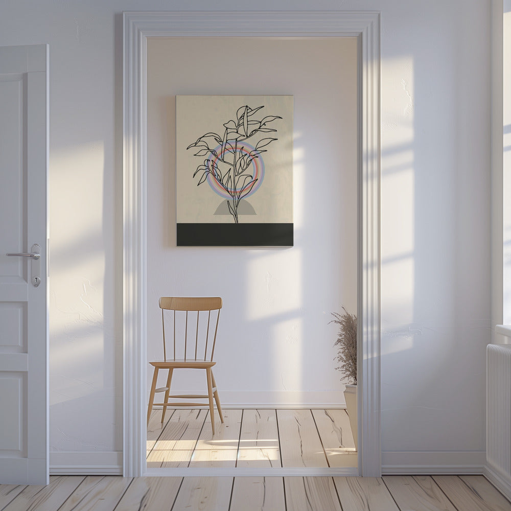 Abstracte bloem 2 | Canvas