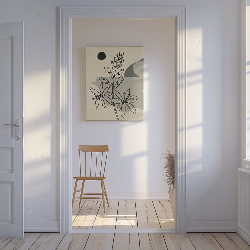 Abstracte bloem 1 | Canvas