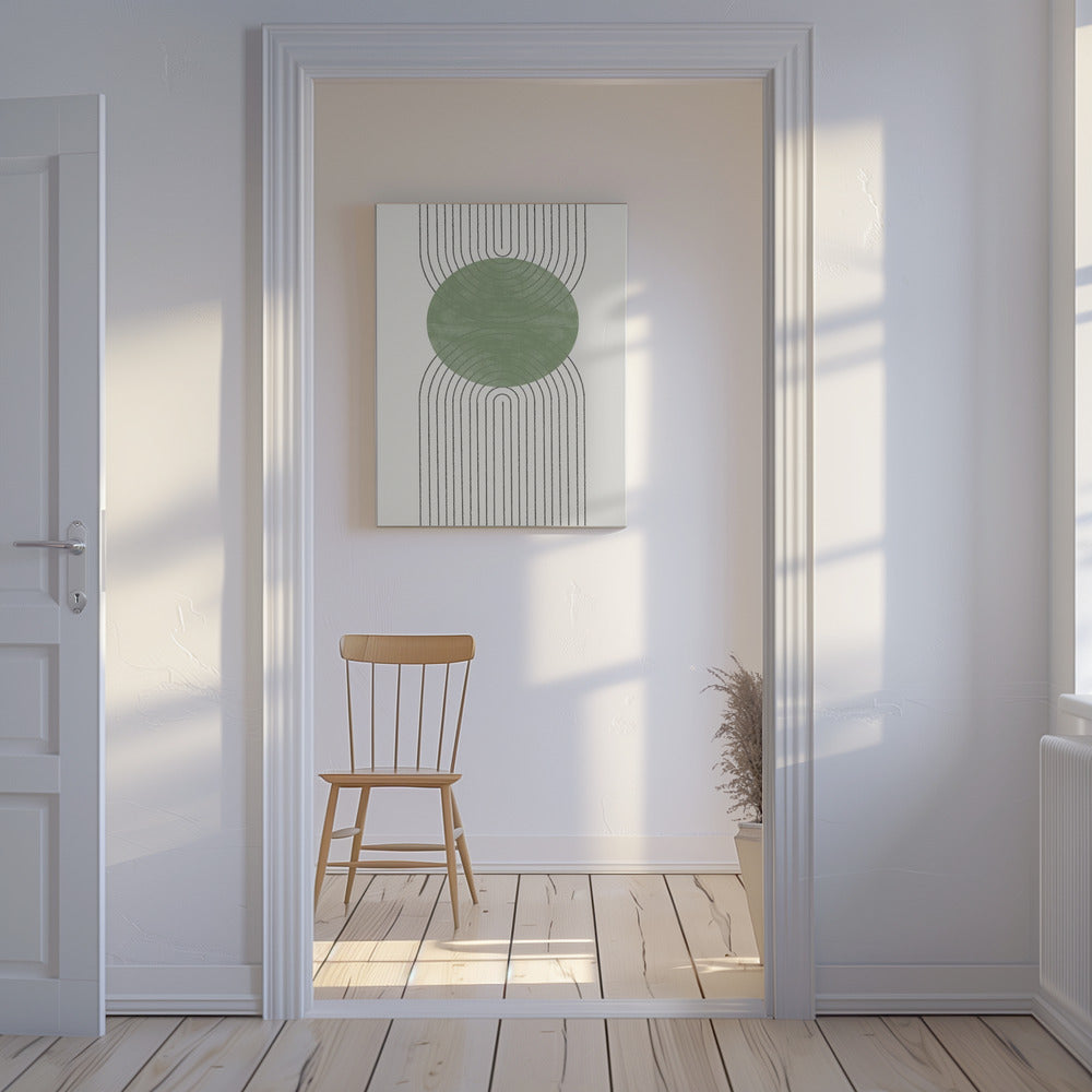 Groene Harmonie Flow | Canvas