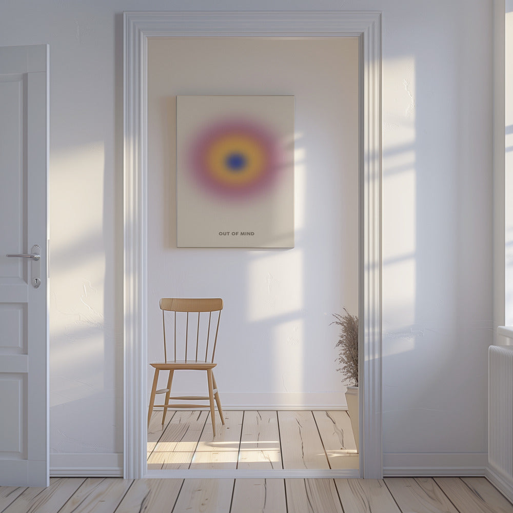 Kleurrijke concentrische gloed | Canvas