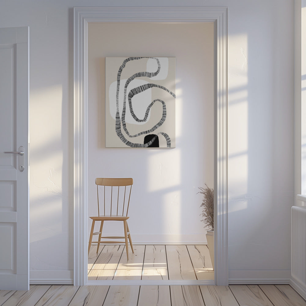 Monochrome paden | Canvas