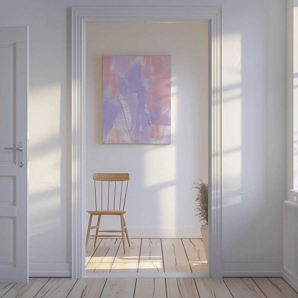 Paars in roze | Canvas