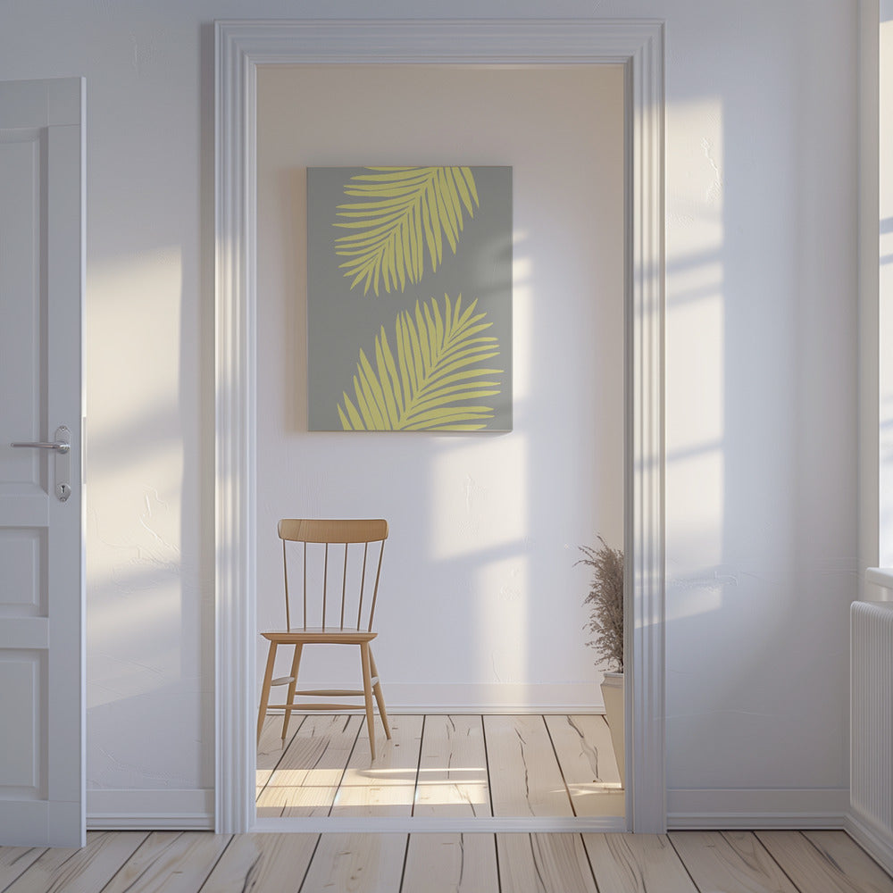 PALMBLAD 01 GEEL | Canvas