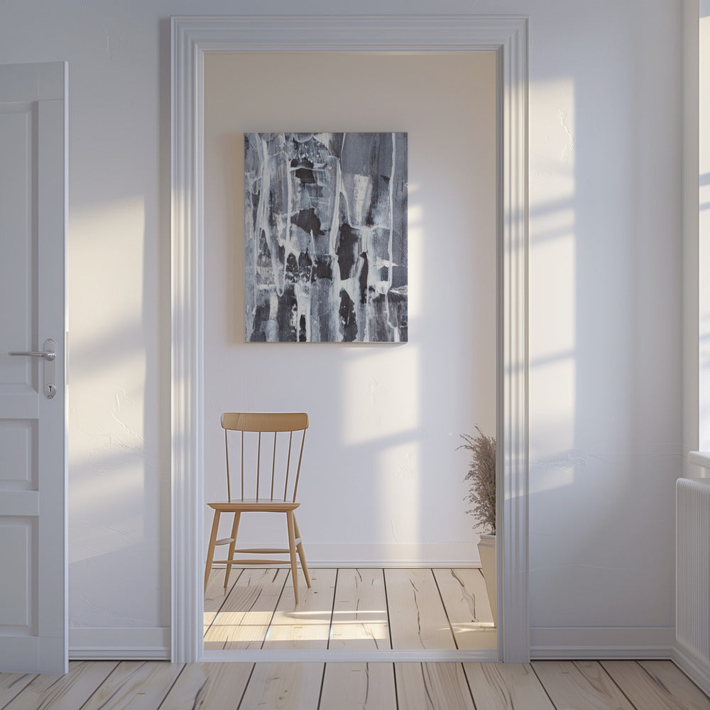 Textured Layers of Gray and White | Canvas