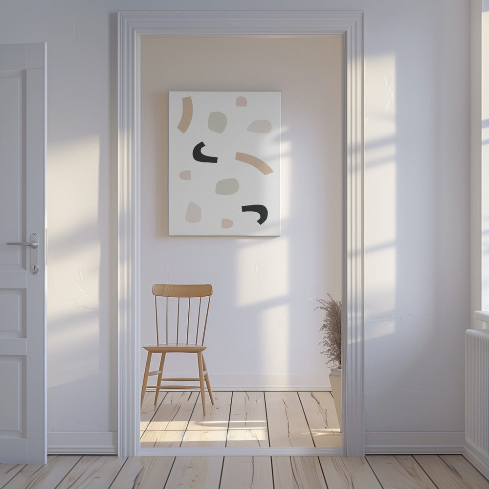 Organische vormen en neutrale tinten | Canvas