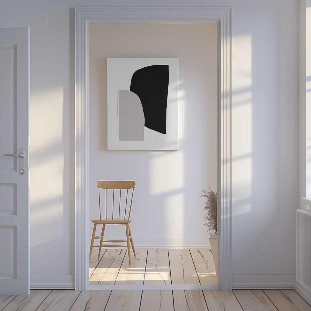 Monochrome vormen | Canvas