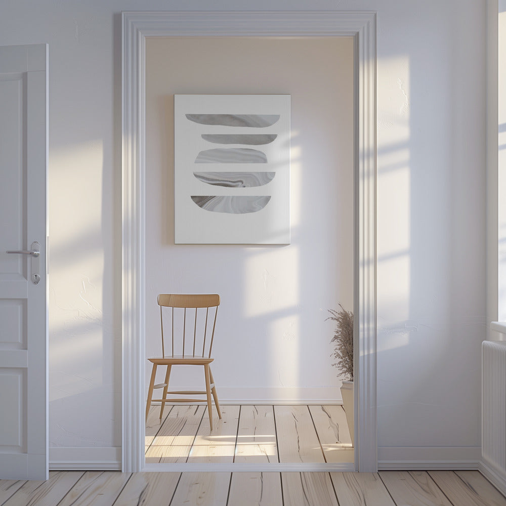 Minimalistische marmerpatronen in neutraal | Canvas