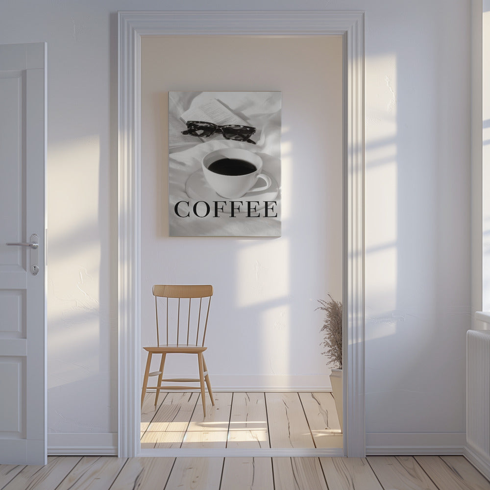 Koffie op bed | Canvas