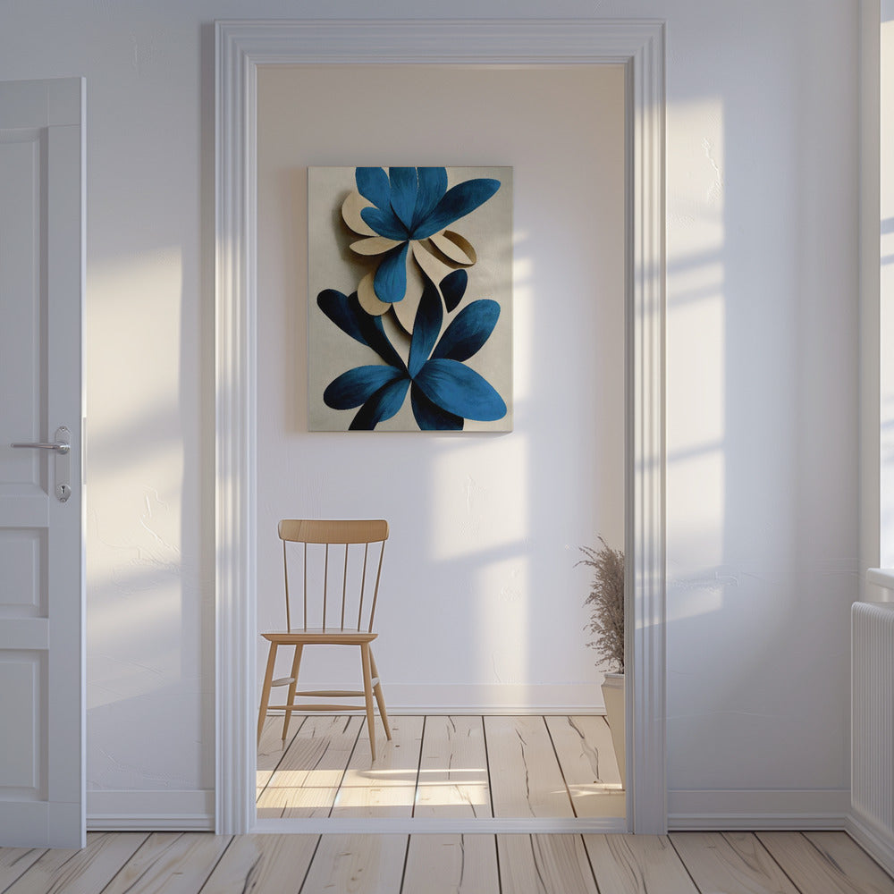 Blauwe Nymphaea | Canvas
