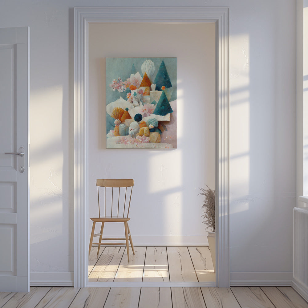 Speelse Bloomscape | Canvas