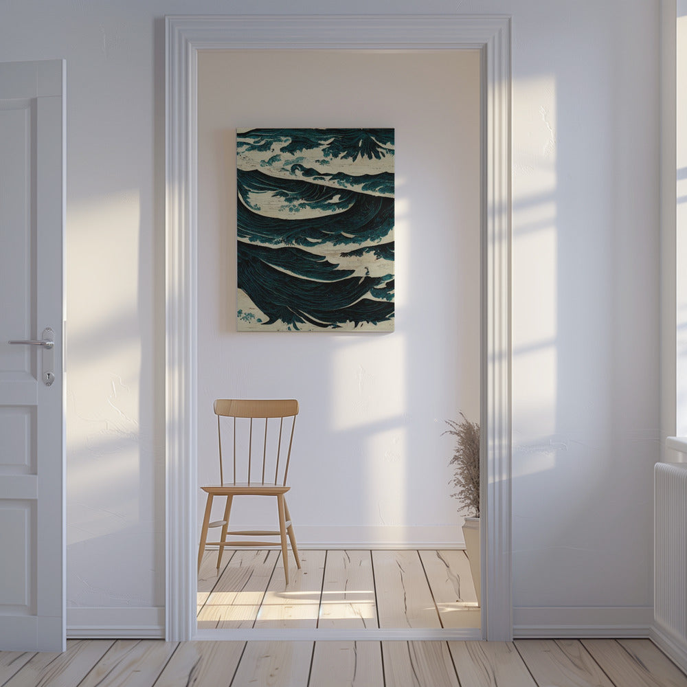 Turbulente golven | Canvas