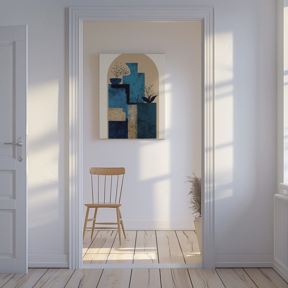 Blauwe vaas | Canvas
