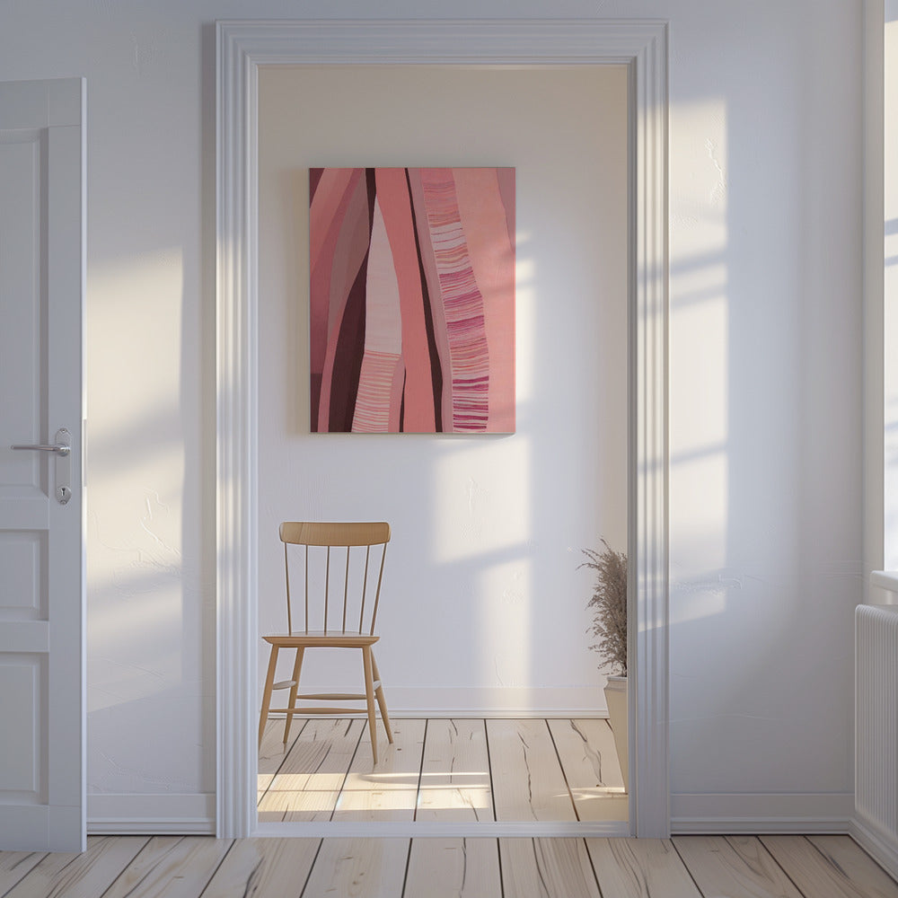 Roze Strata Lagen | Canvas