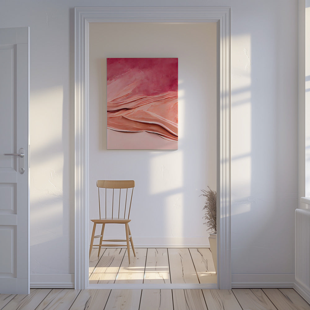 Karmozijnrode duinen | Canvas